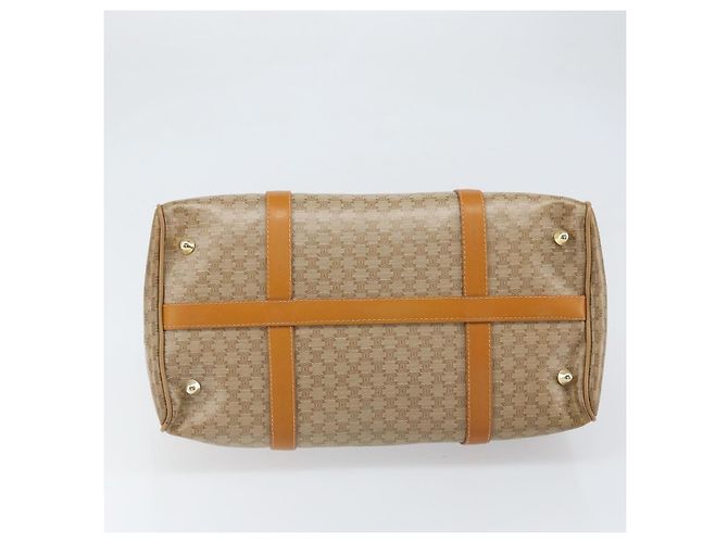 Céline Borsa a mano in tela Macadam CELINE PVC beige oro Auth ti3725 D'oro - vista 9