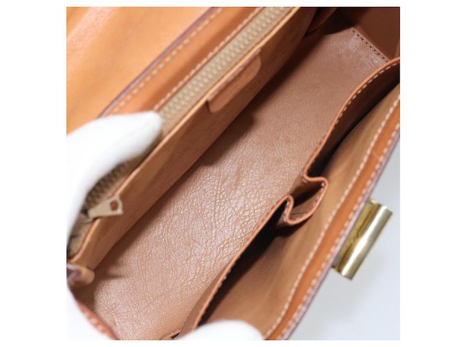 Céline CELINE Macadam Canvas Handtasche aus PVC-Leder in Braun und Gold Auth 172055 Golden - Ansicht 19
