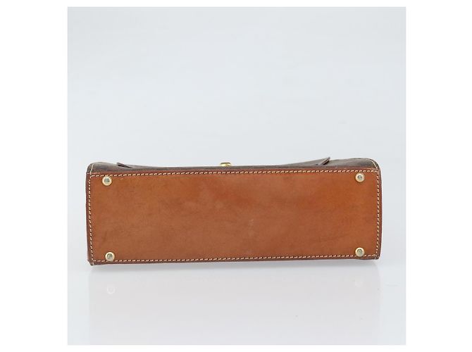 Céline CELINE Macadam Canvas Handtasche aus PVC-Leder in Braun und Gold Auth 172055 Golden - Ansicht 9