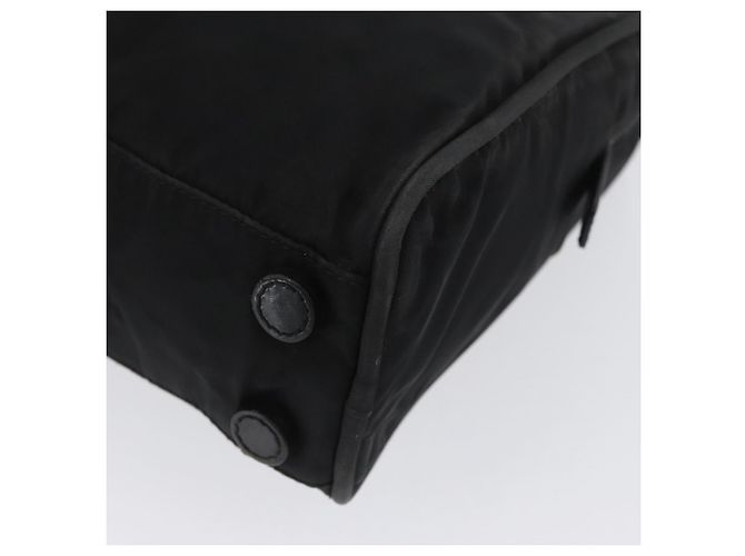PRADA Borsa a mano in nylon nero argento Auth BA10663 - vista 11