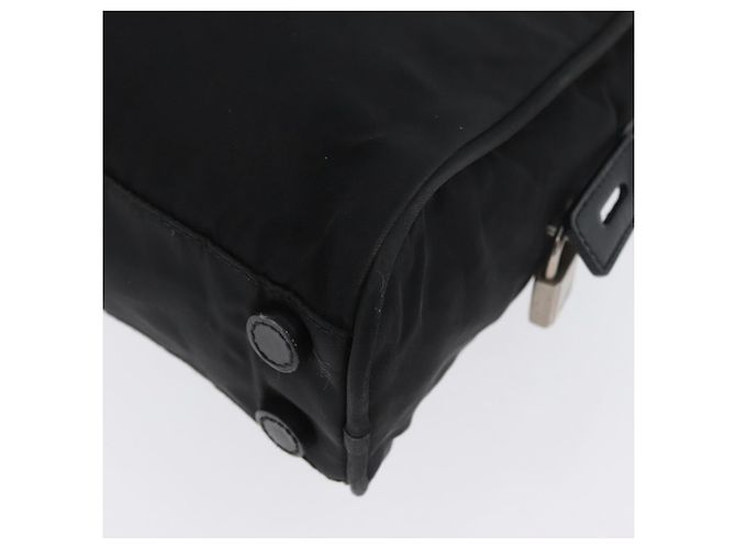 PRADA Borsa a mano in nylon nero argento Auth BA10663 - vista 13
