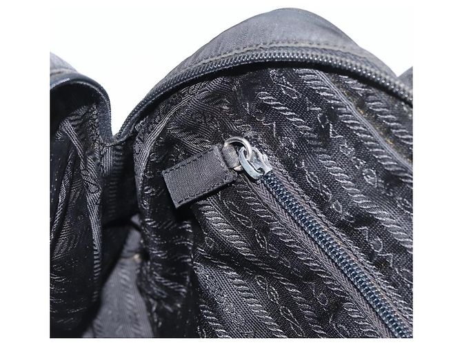 PRADA Borsa a mano in nylon nero argento Auth BA10663 - vista 21