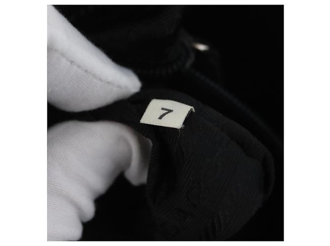 PRADA Borsa a mano in nylon nero argento Auth BA10663 - vista 23