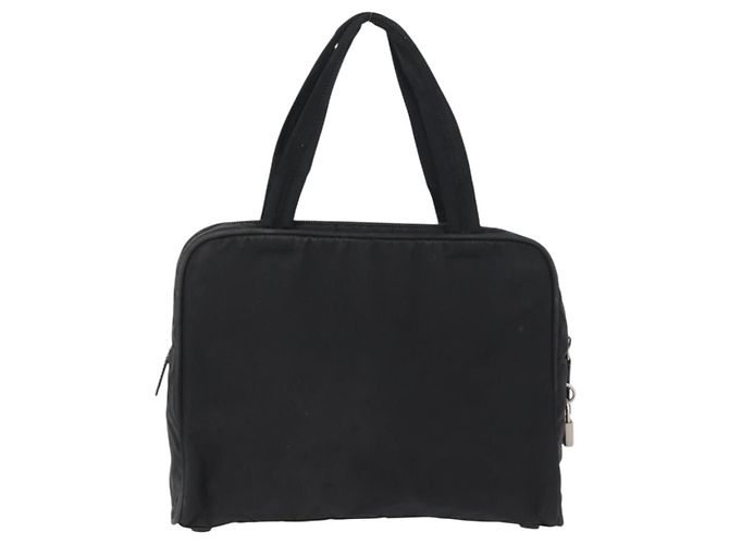 PRADA Borsa a mano in nylon nero argento Auth BA10663 - vista 3
