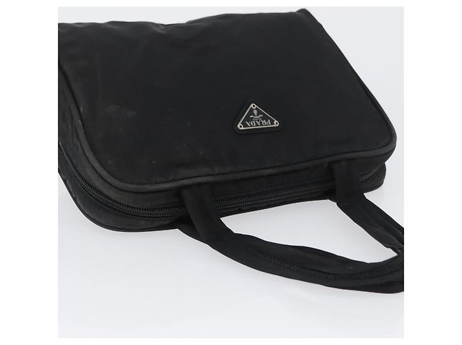 PRADA Borsa a mano in nylon nero argento Auth BA10663 - vista 6