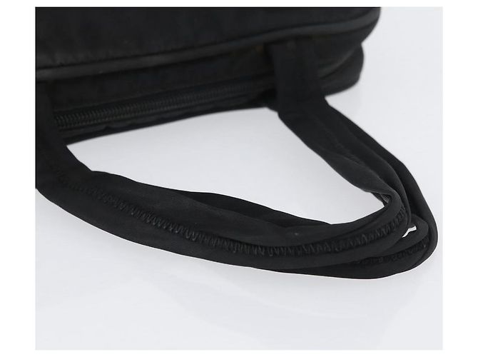 PRADA Borsa a mano in nylon nero argento Auth BA10663 - vista 7