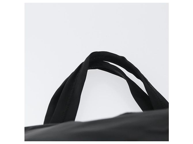 PRADA Borsa a mano in nylon nero argento Auth BA10663 - vista 8