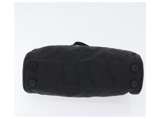 PRADA Borsa a mano in nylon nero argento Auth BA10663 - vista 9
