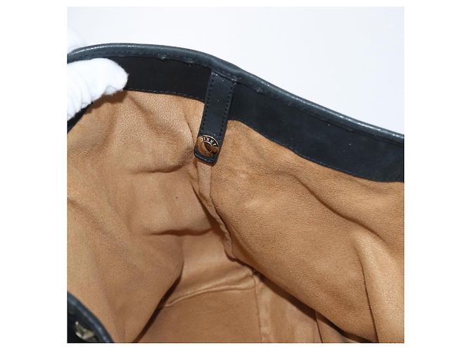 Borsa Tote in Pelle Nera e Oro Autentica BA10659 Jimmy Choo Nero D'oro - vista 18