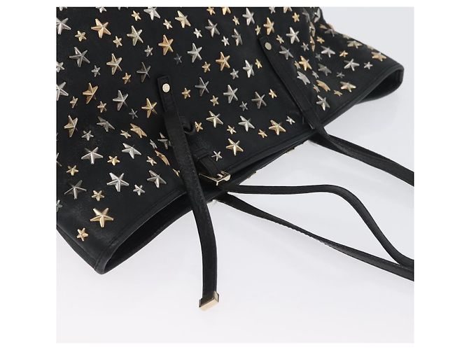 Borsa Tote in Pelle Nera e Oro Autentica BA10659 Jimmy Choo Nero D'oro - vista 6