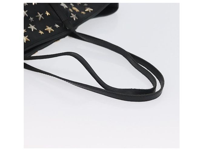 Borsa Tote in Pelle Nera e Oro Autentica BA10659 Jimmy Choo Nero D'oro - vista 7