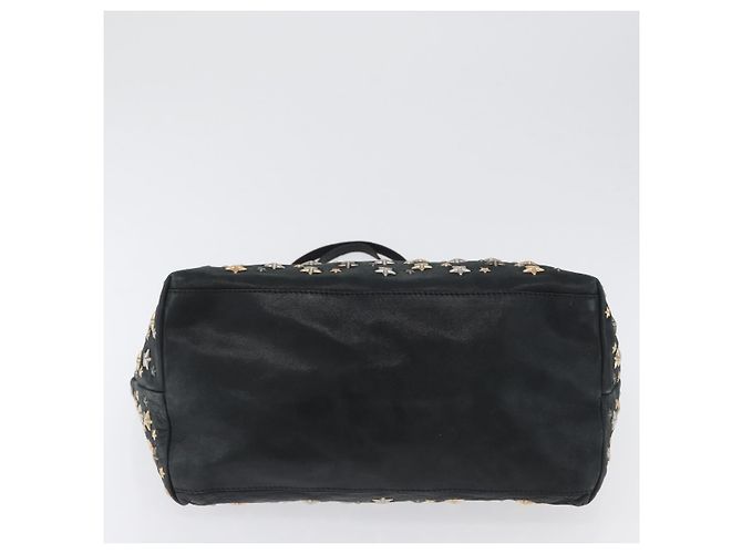 Borsa Tote in Pelle Nera e Oro Autentica BA10659 Jimmy Choo Nero D'oro - vista 9