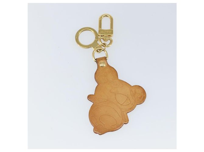 LOUIS VUITTON Takashi Murakami Schlüsselanhänger Panda Charm Leder M62637 Auth 172023 Beige - Ansicht 2