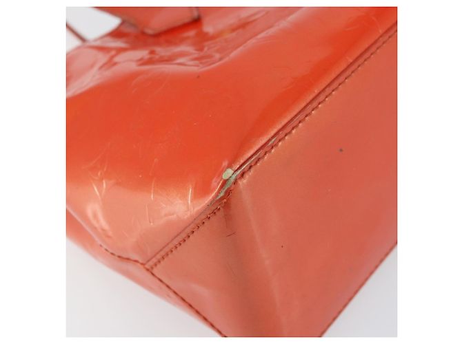LOUIS VUITTON Borsa Wilshire PM Monogram Vernis Arancione Tramonto M93644 Auth BA10354 - vista 11