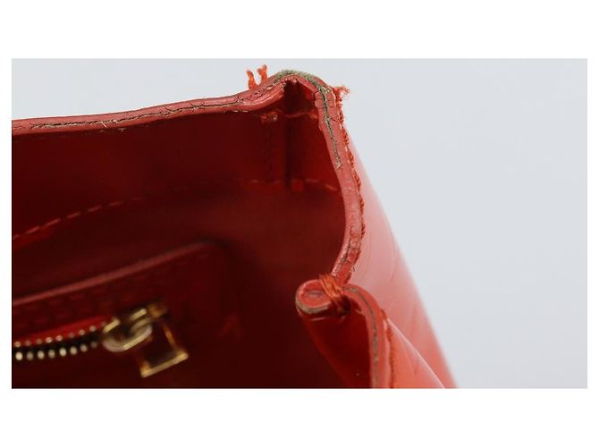 LOUIS VUITTON Borsa Wilshire PM Monogram Vernis Arancione Tramonto M93644 Auth BA10354 - vista 15