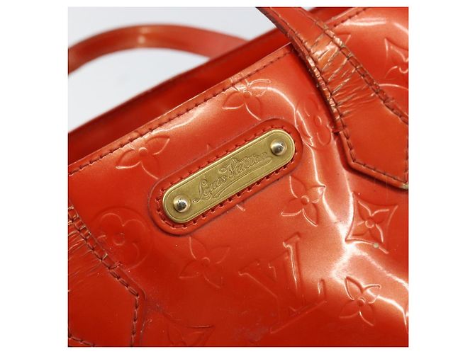 LOUIS VUITTON Borsa Wilshire PM Monogram Vernis Arancione Tramonto M93644 Auth BA10354 - vista 17