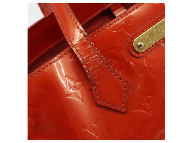 LOUIS VUITTON Borsa Wilshire PM Monogram Vernis Arancione Tramonto M93644 Auth BA10354 - vista 18