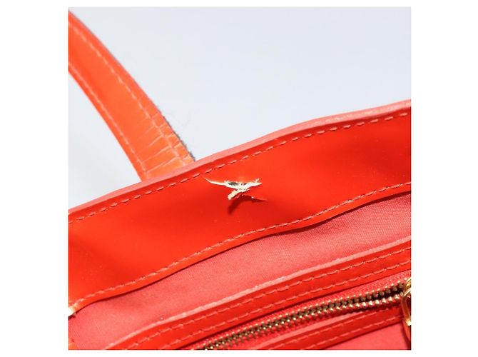 LOUIS VUITTON Borsa Wilshire PM Monogram Vernis Arancione Tramonto M93644 Auth BA10354 - vista 19