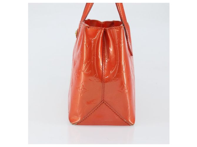 LOUIS VUITTON Borsa Wilshire PM Monogram Vernis Arancione Tramonto M93644 Auth BA10354 - vista 5