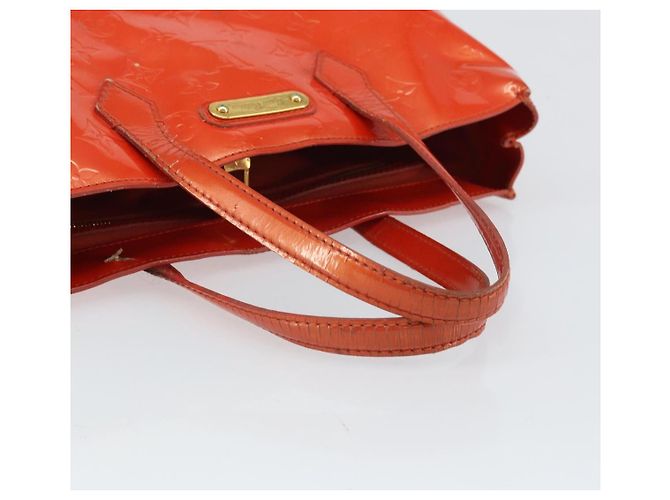 LOUIS VUITTON Borsa Wilshire PM Monogram Vernis Arancione Tramonto M93644 Auth BA10354 - vista 7