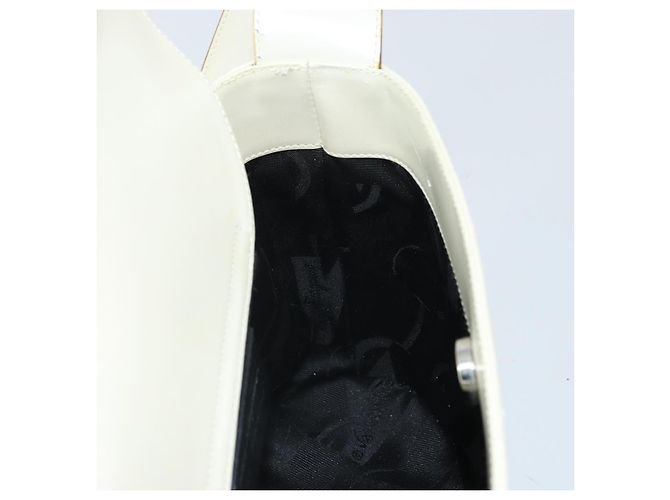 Borsa a Spalla Vala in Pelle Bianca e Argento di Salvatore Ferragamo Auth BA10620 Bianco - vista 18