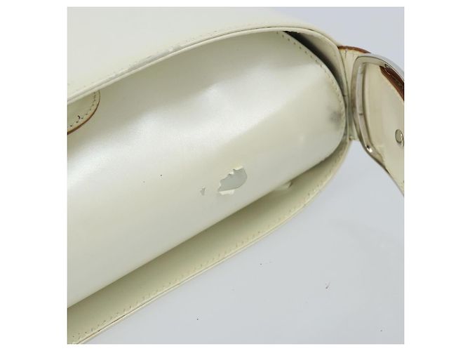 Borsa a Spalla Vala in Pelle Bianca e Argento di Salvatore Ferragamo Auth BA10620 Bianco - vista 7