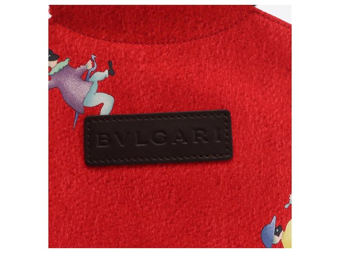 Bulgari Borsa a Mano BVLGARI Satin Rosso Auth BA10772 - vista 14