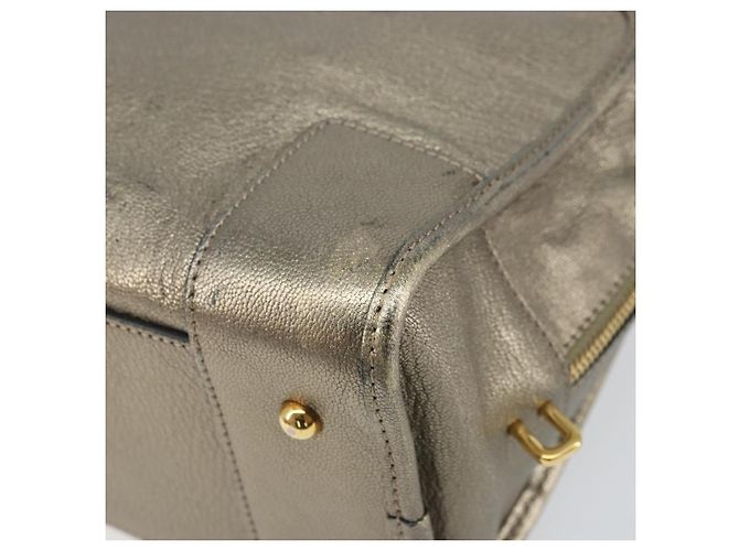 LOEWE Amazonas Borsa a Mano in Pelle Oro Auth bs33234 - vista 15