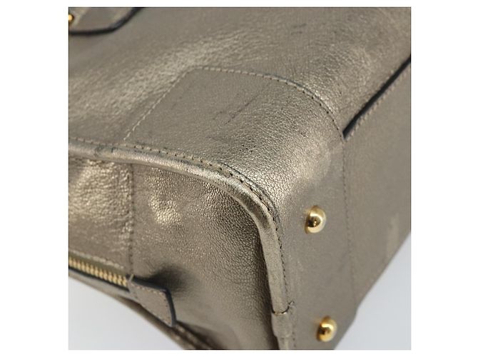 LOEWE Amazonas Borsa a Mano in Pelle Oro Auth bs33234 - vista 16
