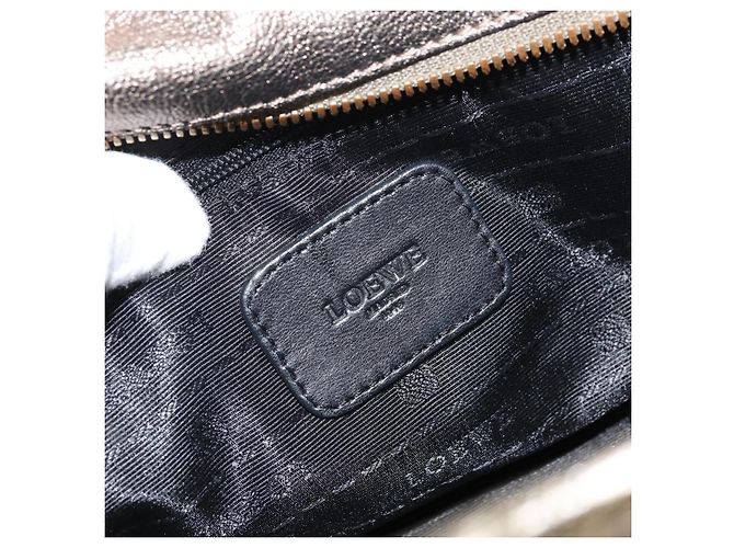 LOEWE Amazonas Borsa a Mano in Pelle Oro Auth bs33234 - vista 19