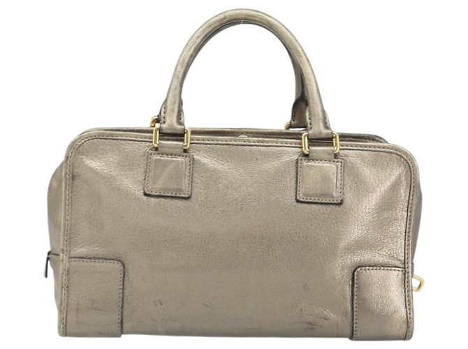 LOEWE Amazonas Borsa a Mano in Pelle Oro Auth bs33234 - vista 2