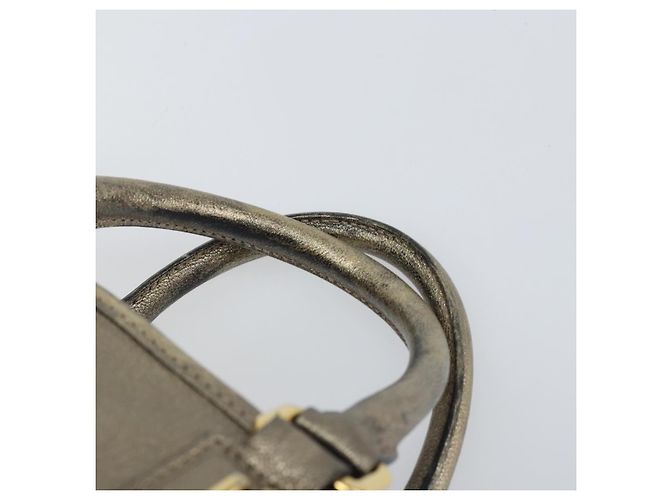 LOEWE Amazonas Borsa a Mano in Pelle Oro Auth bs33234 - vista 8