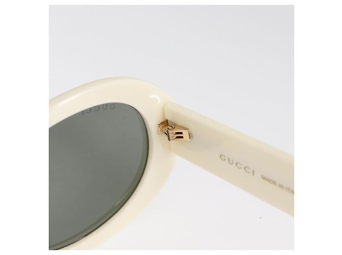 Gafas de sol GUCCI de plástico blancas Auth BA10540A Blanco - vista 10