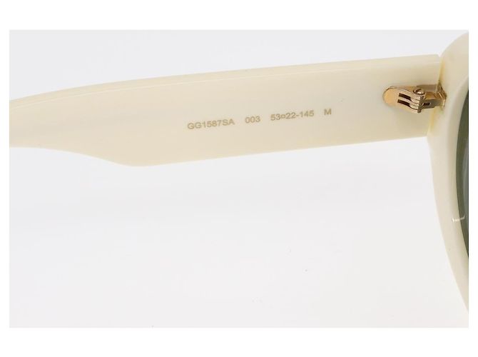 Gafas de sol GUCCI de plástico blancas Auth BA10540A Blanco - vista 11