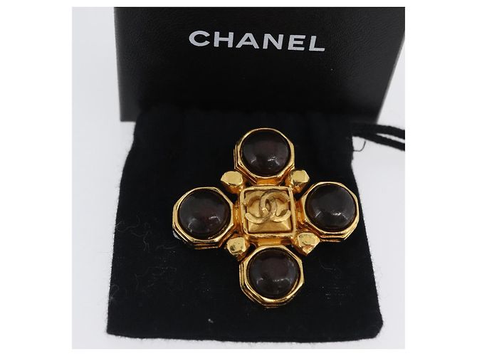 Spilla in metallo dorato CC Auth 168257V di CHANEL COCO - vista 8