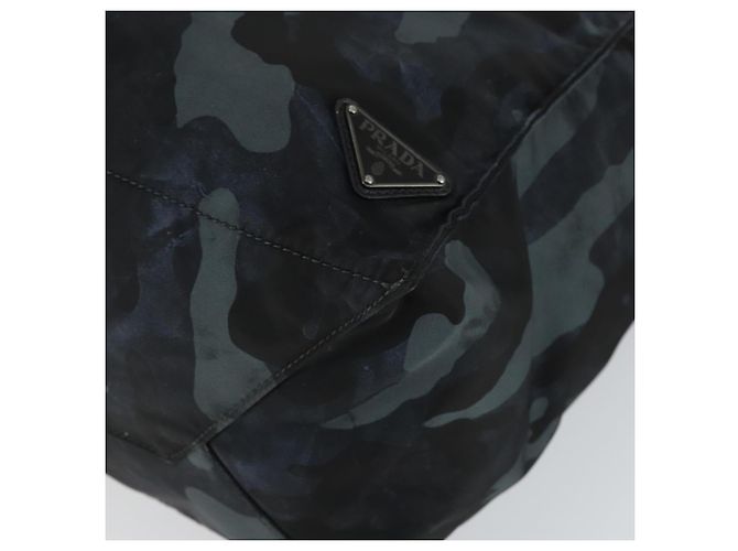 PRADA Borsa Tote Camouflage in Nylon Argento Auth 168538 - vista 10