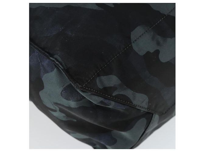 PRADA Borsa Tote Camouflage in Nylon Argento Auth 168538 - vista 11