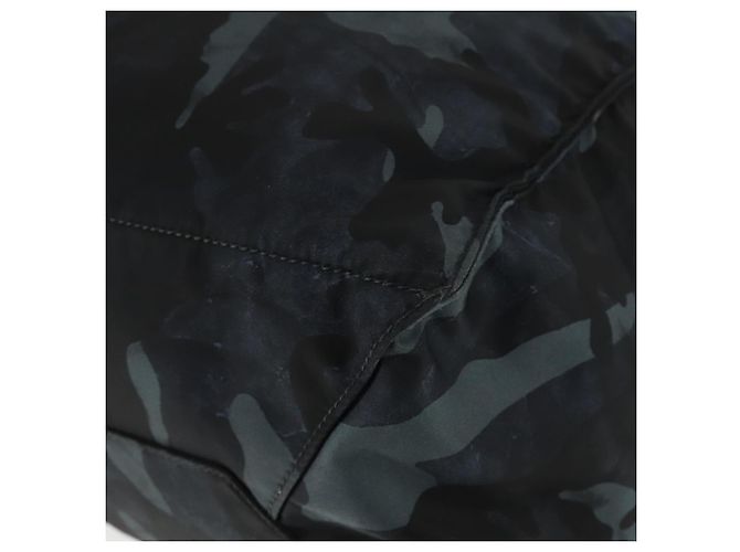 PRADA Borsa Tote Camouflage in Nylon Argento Auth 168538 - vista 12