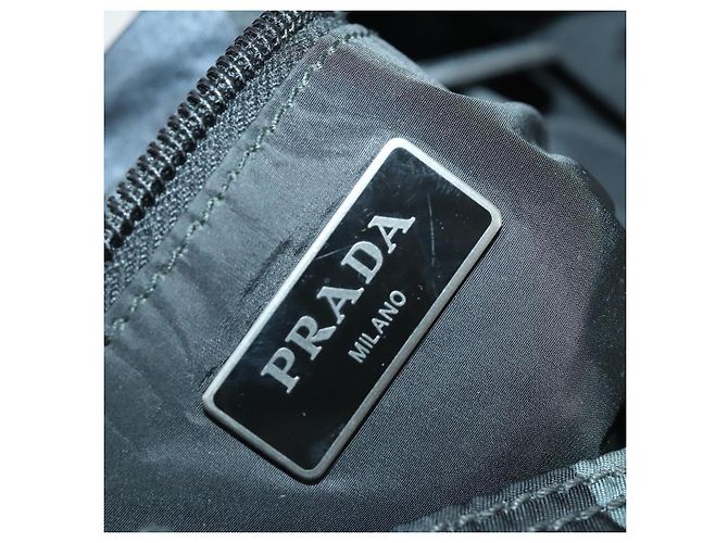 PRADA Borsa Tote Camouflage in Nylon Argento Auth 168538 - vista 18