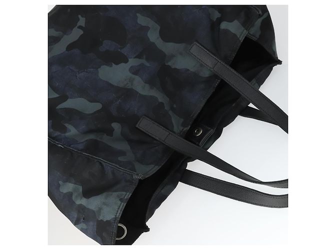 PRADA Borsa Tote Camouflage in Nylon Argento Auth 168538 - vista 6