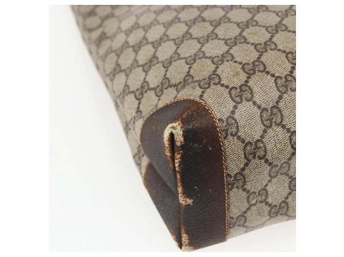 Borsa tote in PVC beige e rosso della linea Sherry GG Supreme di GUCCI Auth ti3662 - vista 13