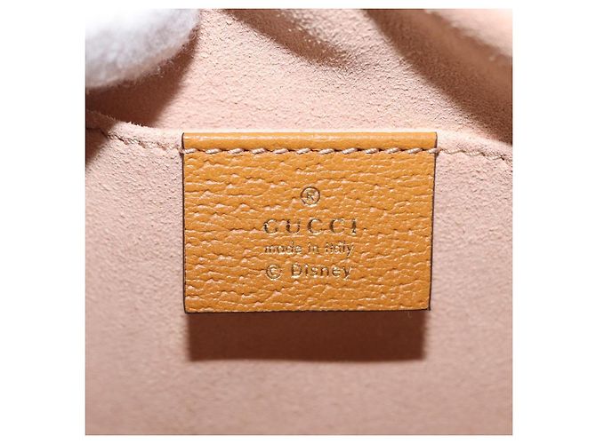 Borsa a Spalla Gucci Micro GG Supreme Disney PVC Beige Oro 602536 Auth 171854SAM D'oro - vista 17