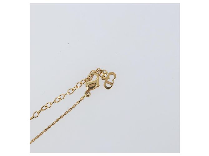 Collana in pietre colorate e strass Christian Dior metallo oro Auth am10778V D'oro - vista 14