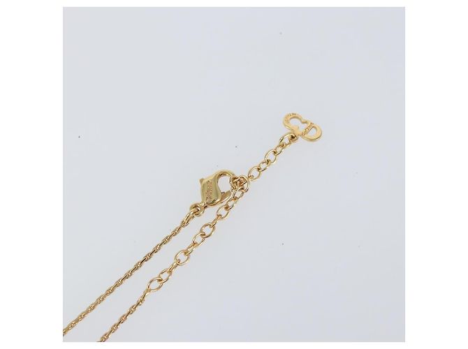 Collana in pietre colorate e strass Christian Dior metallo oro Auth am10778V D'oro - vista 7