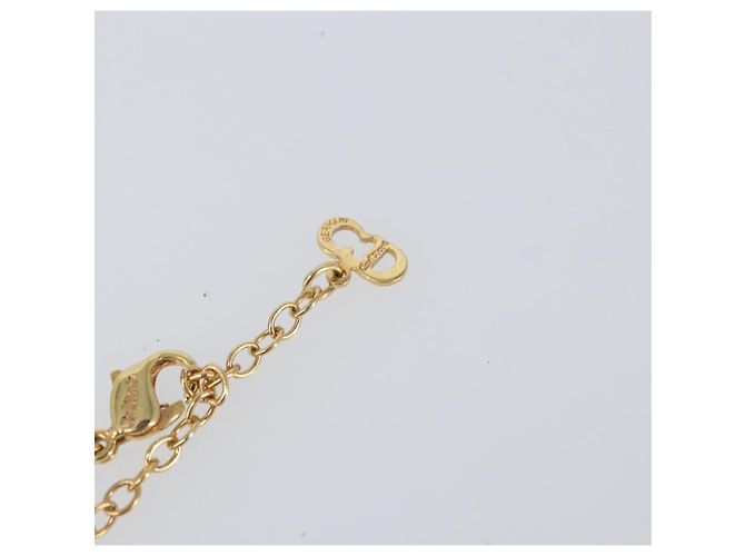 Collana in pietre colorate e strass Christian Dior metallo oro Auth am10778V D'oro - vista 8