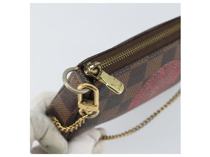 LOUIS VUITTON Mini Pochette Pouch Damier Ebene T&B N58011 Auth 171153 - vista 10