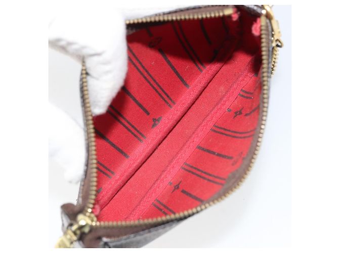 LOUIS VUITTON Mini Pochette Pouch Damier Ebene T&B N58011 Auth 171153 - vista 11