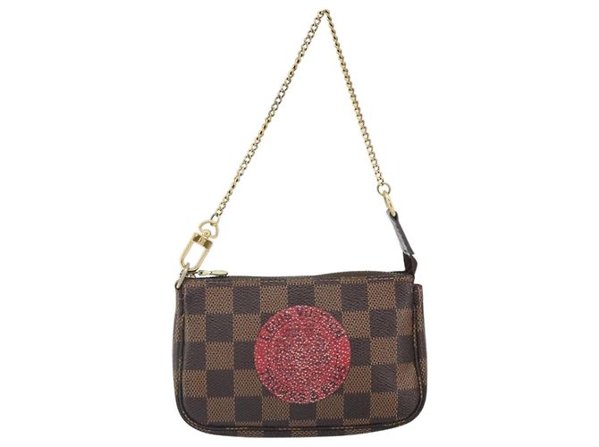 LOUIS VUITTON Mini Pochette Pouch Damier Ebene T&B N58011 Auth 171153 - vista 13