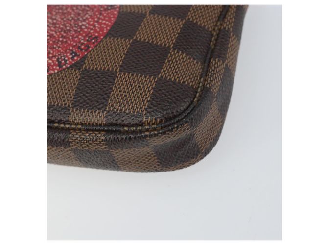 LOUIS VUITTON Mini Pochette Pouch Damier Ebene T&B N58011 Auth 171153 - vista 14