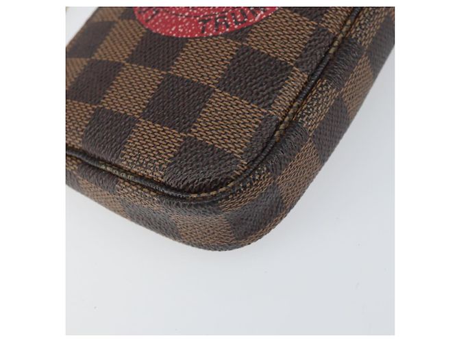 LOUIS VUITTON Mini Pochette Pouch Damier Ebene T&B N58011 Auth 171153 - vista 15